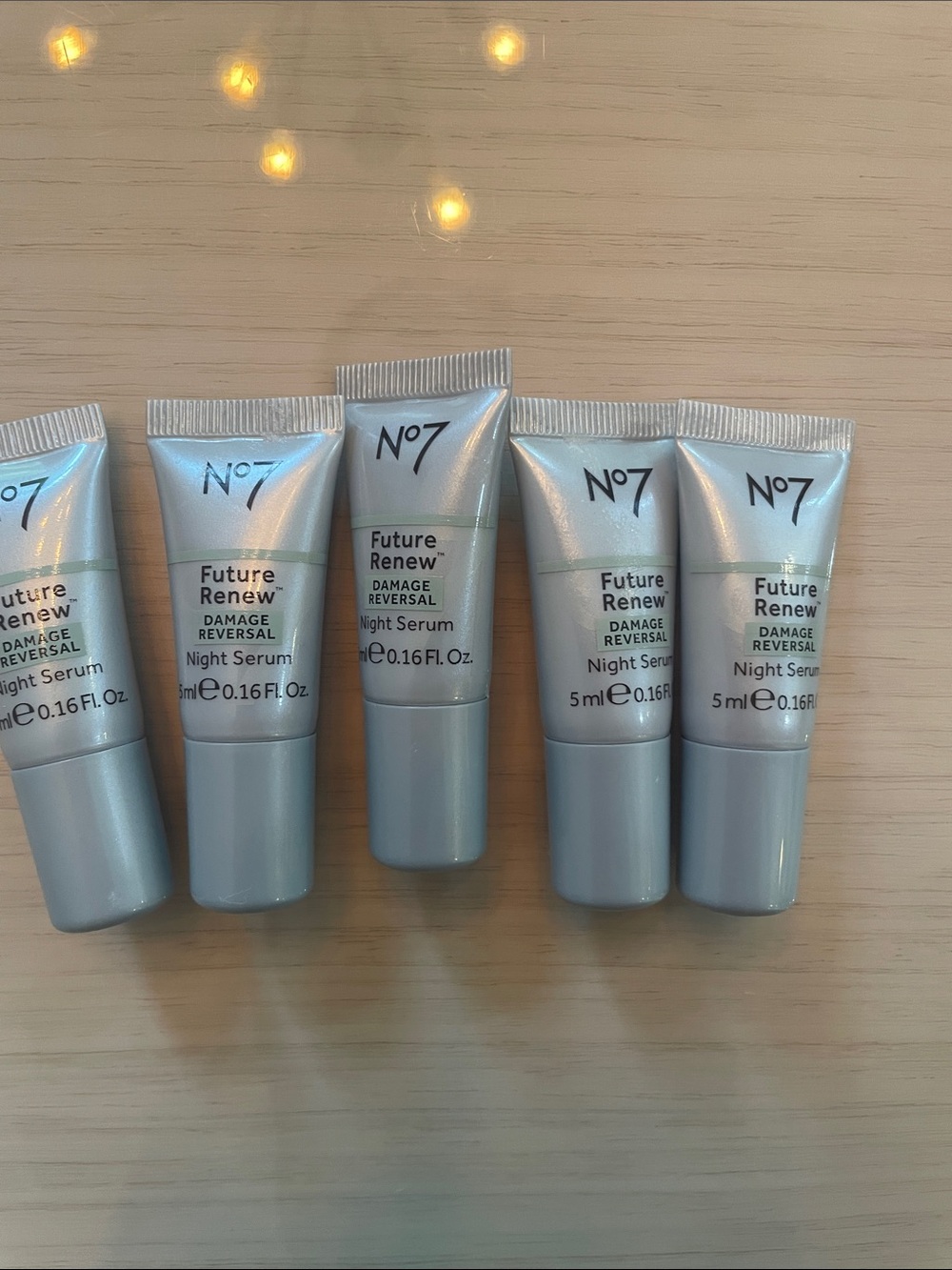 No7 Future Renew Damage Reversal Night Serum - lot of 5 New .16oz